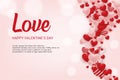 elegant love design for happy valentine background vector Royalty Free Stock Photo