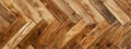 Elegant luxurious bright brown parquet laminate vinyl floor with herringbone pattern, oak wooden , generative ai