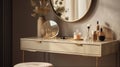 elegant luxury without dressing table on cream wall