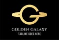 Elegant Luxury Initial Letter G for Golden Galaxy Planet Space Universe Logo