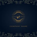 Elegant luxury letter UO logo