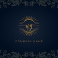 Elegant luxury letter WG logo