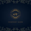 Elegant luxury letter WM logo