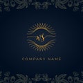 Elegant luxury letter WS logo