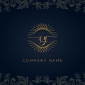 Elegant luxury letter XY logo