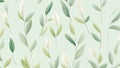 Elegant luxury seamless pattern with eucalyptus branches and leaves Royalty Free Stock Photo