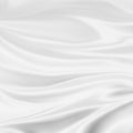 Luxury white background illustration with wavy draped folds of cloth, smooth silk texture with wrinkles and creases in flowing fab