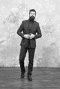Elegant man with beard. Modern life. Male elegant fashion model. Mature elegant businessman walking. Tailor or fashion