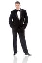 The elegant man in a classical tuxedo Royalty Free Stock Photo