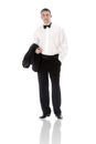 The elegant man in a classical tuxedo Royalty Free Stock Photo