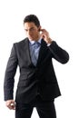 Elegant man ressed as bodyguard or security agent Royalty Free Stock Photo