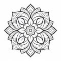 Elegant Mandala Flower Coloring Page For Relaxation