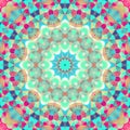 Elegant Mandala in low saturated colours. ornamental wallpaper design. Royalty Free Stock Photo