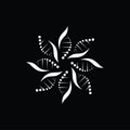 Elegant Mandala Ornament Pattern DNA Genetic Logo Design Template Royalty Free Stock Photo