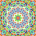 Elegant Mandala in vibrant colours. ornamental wallpaper design. Royalty Free Stock Photo