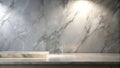 Elegant marble display with elevated platform and subtle lighting. Generative AI Royalty Free Stock Photo