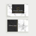 Elegant marble texture business card design