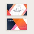 Elegant marble texture business card design Royalty Free Stock Photo