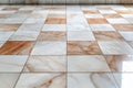 Elegant Marble Tile Floor Design in Classic Checkerboard Pattern with Natural Stone Texture Royalty Free Stock Photo