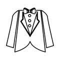 Elegant masculine dress icon