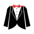 Elegant masculine suit clothes icon