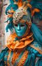 Elegant mask from the Venice carnival Royalty Free Stock Photo