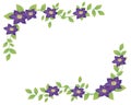 Frame of the clematis flower illustration