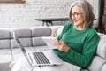 Elegant mature female psychologist working in modern office Royalty Free Stock Photo