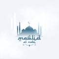 elegant mawlid al nabi sharif islamic event greeting design