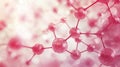 Elegant medical conference backdrop with modern molecule network patterns and soft gradient shading