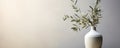 Elegant Mediterranean Home Design Textured Vase With Olive Tree Branches