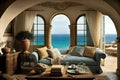 Elegant Mediterranean-Style Living Room