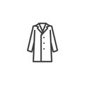 Elegant men coat line icon