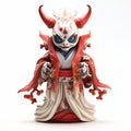 Elegant Yet Menacing 3d Yokai In Traditional Japanese Attire
