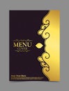 Elegant menu cover design template