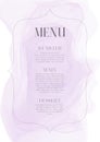 Elegant menu design with watercolour texture