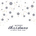 Elegant merry christmas festival background with snowflakes Royalty Free Stock Photo