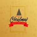 Elegant merry christmas festival card design background