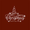 Elegant Merry Christmas greeting text background