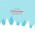 Elegant merry christmas winter scene background design