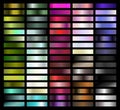 Elegant Metal Gradient Collection of Every Color Swatches Royalty Free Stock Photo