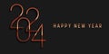 Elegant metallic Happy New Year banner design