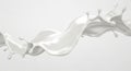 Elegant Milk Splash on White Background Royalty Free Stock Photo