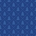 Elegant minimal Christmas vector seamless pattern