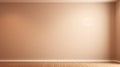Elegant Minimalist Background Empty Room With Light Brown Wall