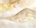 Elegant minimalist background with soft beige gradient, subtle gold foil texture generative ai Royalty Free Stock Photo