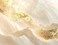 Elegant minimalist background with soft beige gradient, subtle gold foil texture generative ai Royalty Free Stock Photo
