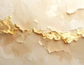 Elegant minimalist background with soft beige gradient, subtle gold foil texture generative ai Royalty Free Stock Photo