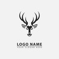 elegant minimalist deer logo icon