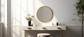 elegant minimalistic vanity stool interior home bathroom, ai